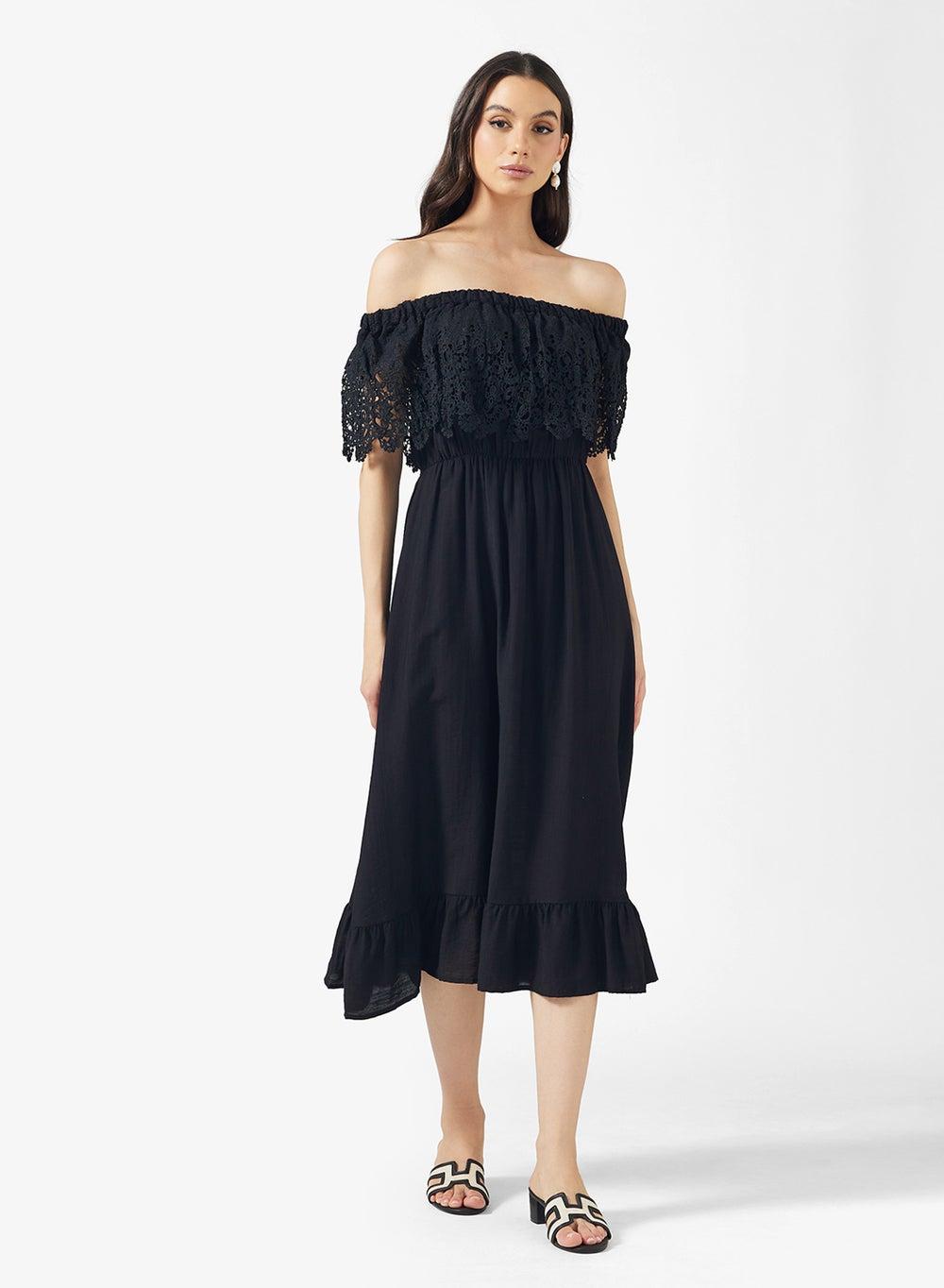 Off Shoulder Midi Dress for Women - Image 1