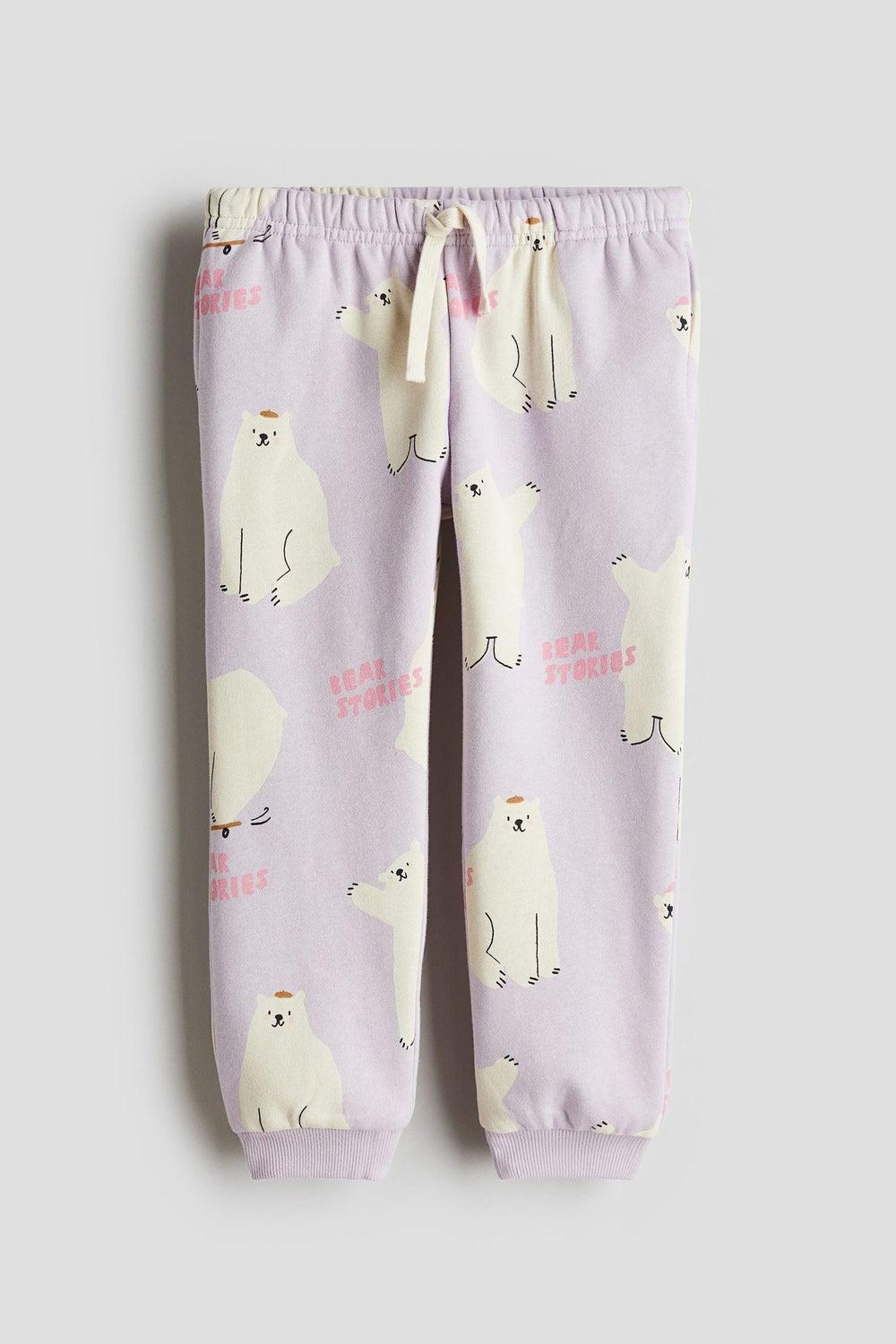 Girls Printed Joggers with Soft Brushed Inside - Image 1