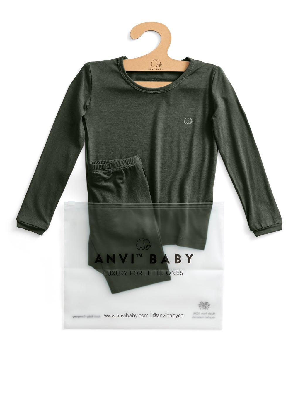 Bamboo Spandex Pajama 4T in Dark Green - Image 1