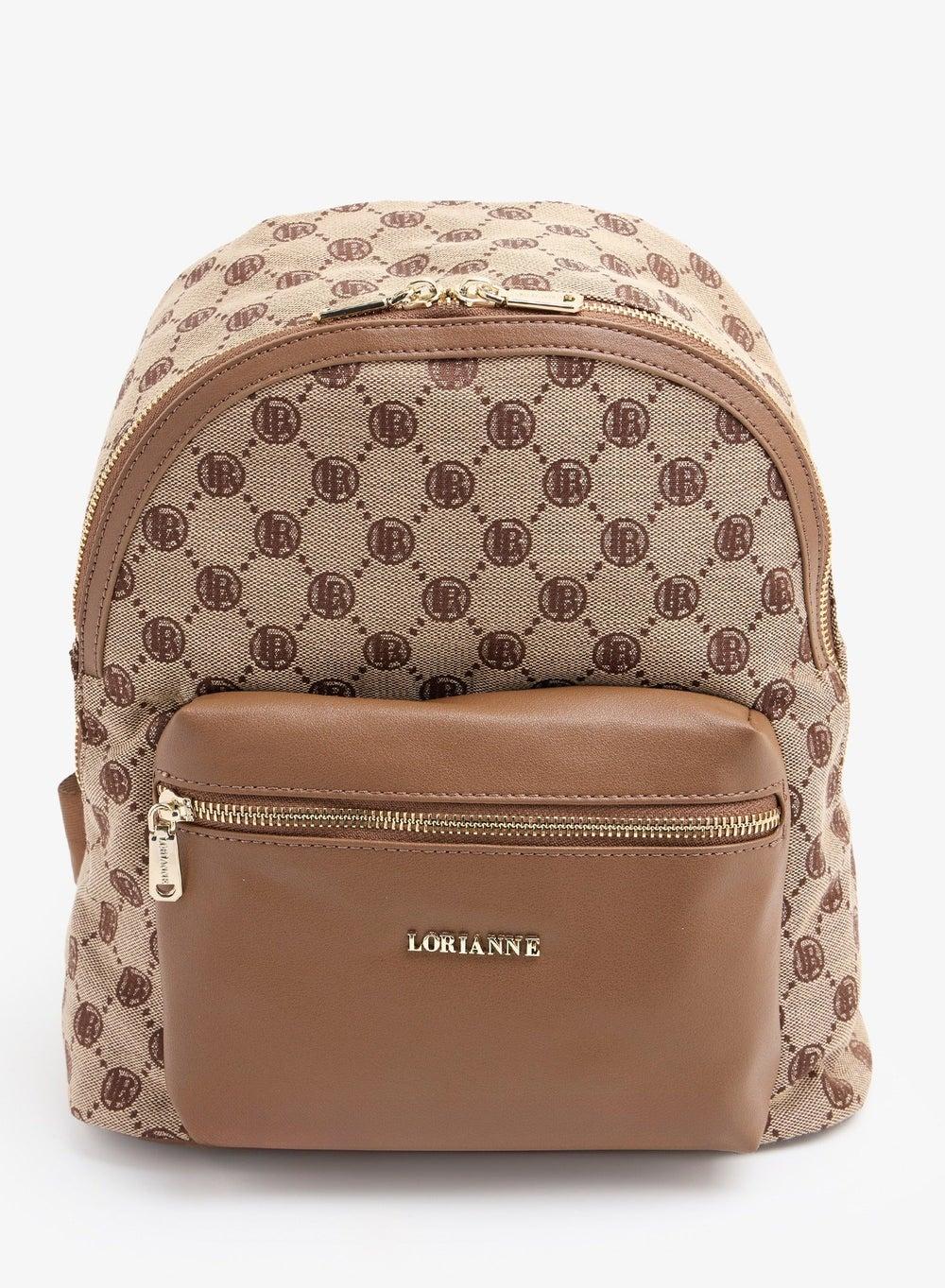 Galatea-Medium Logo Backpack LRPWH1H017 in Dark Brown - Image 1