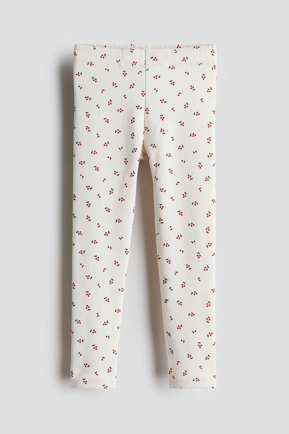 Brushed-Inside Girls' Leggings in Heavy Cotton Jersey - Image 1