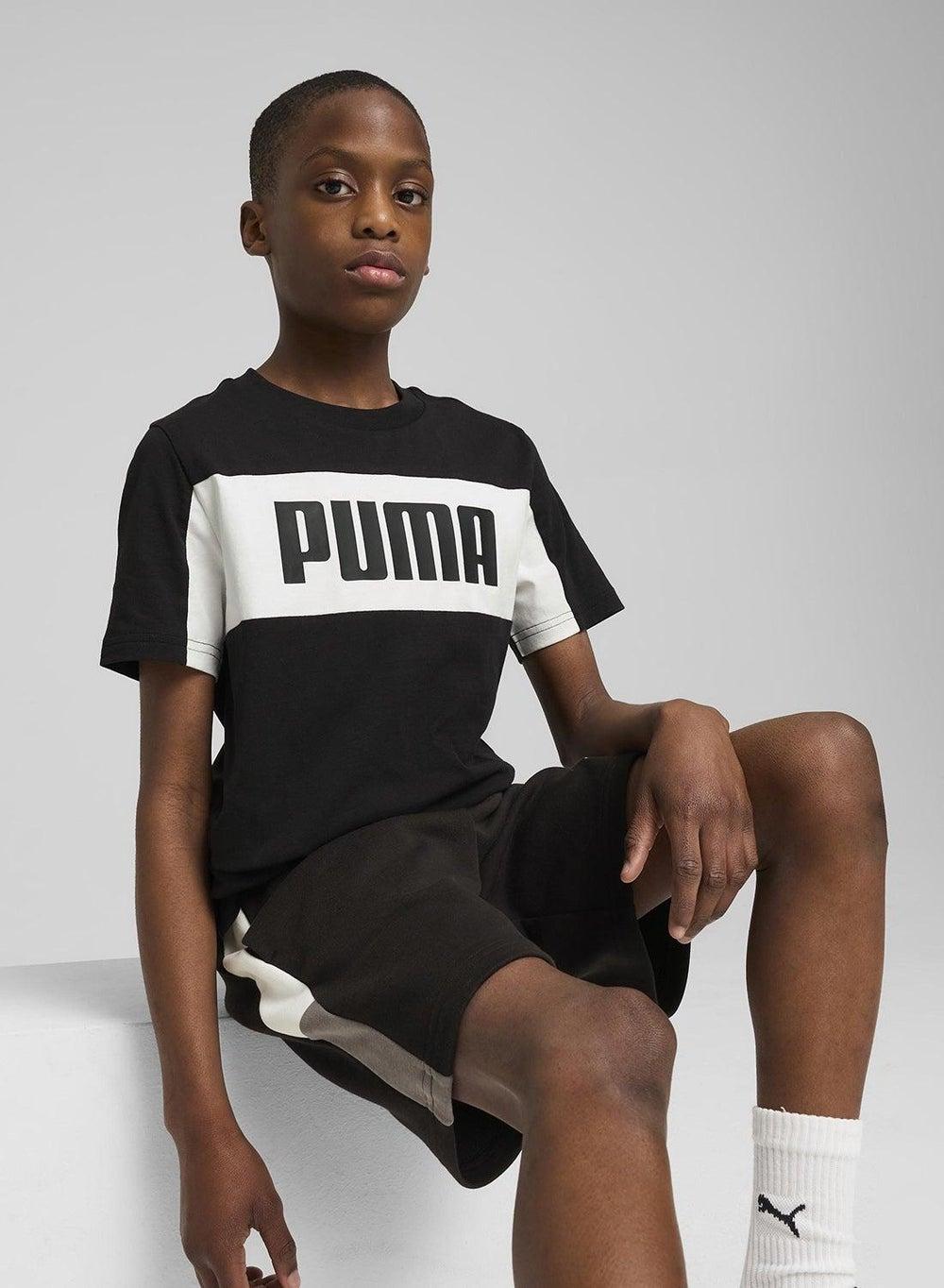 Essential Block Logo Boys' Cotton T-Shirt - Image 1