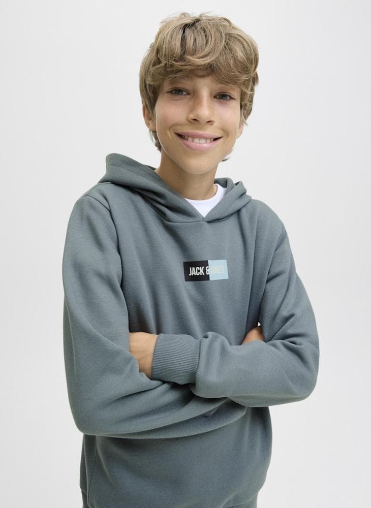 Kids Jjpan Logo Brushed Hoodie - Image 1