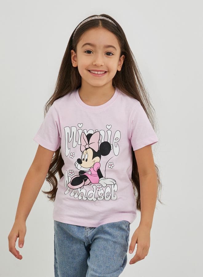 Styli Girls Minnie Mouse Oversized Short Sleeve T-Shirt - Image 1