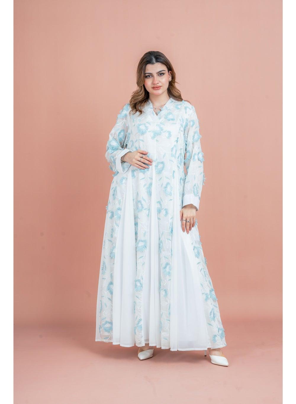 Floral Aura Embroidered Jalabiya - Image 1
