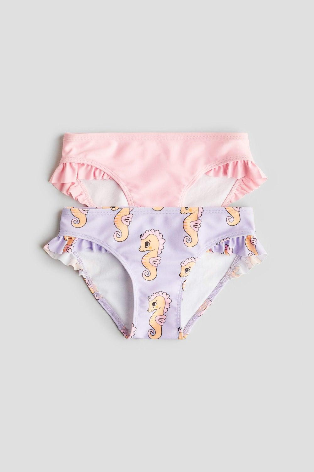 2-Pack Flounce-Trimmed Girls Bikini Bottoms - Image 1