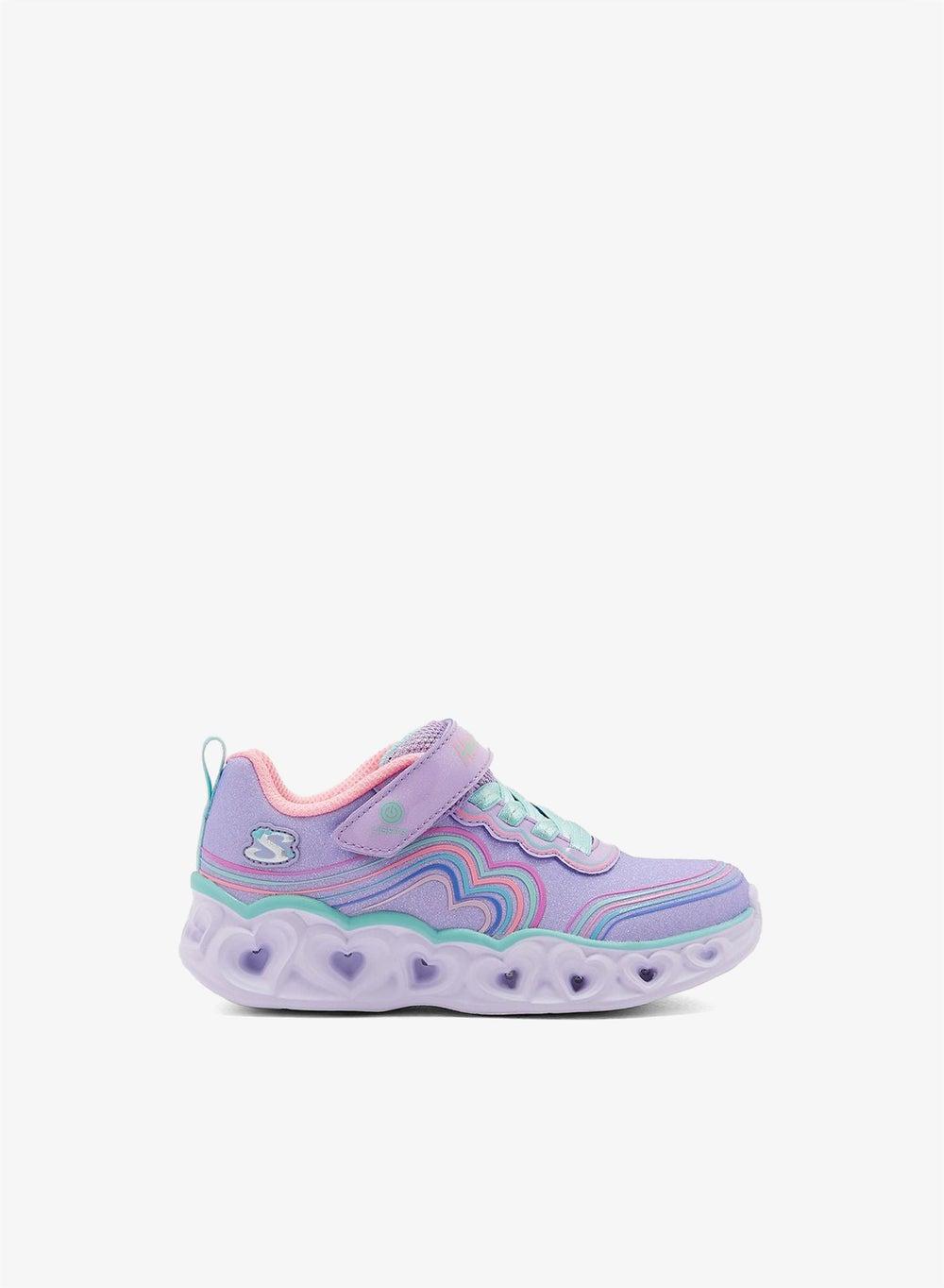 Kids Heart Lights Girls Sneakers - Image 1
