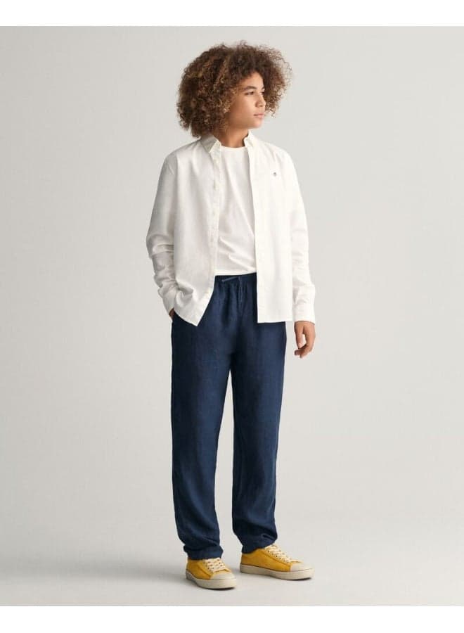 Gant Unisex Linen Pants for Teen Boys - Image 1