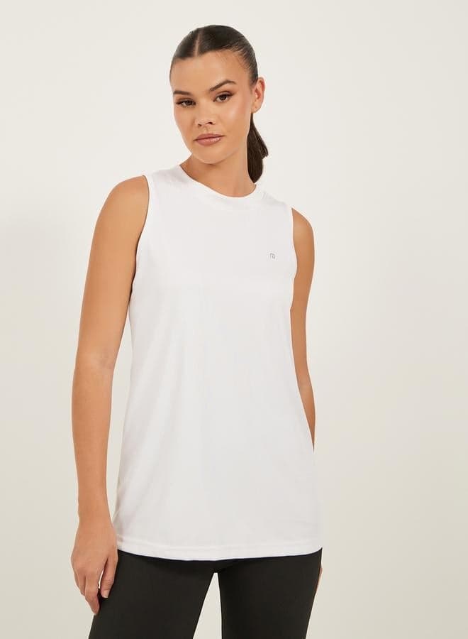 Logo Detail Racerback Tank Top - Image 1
