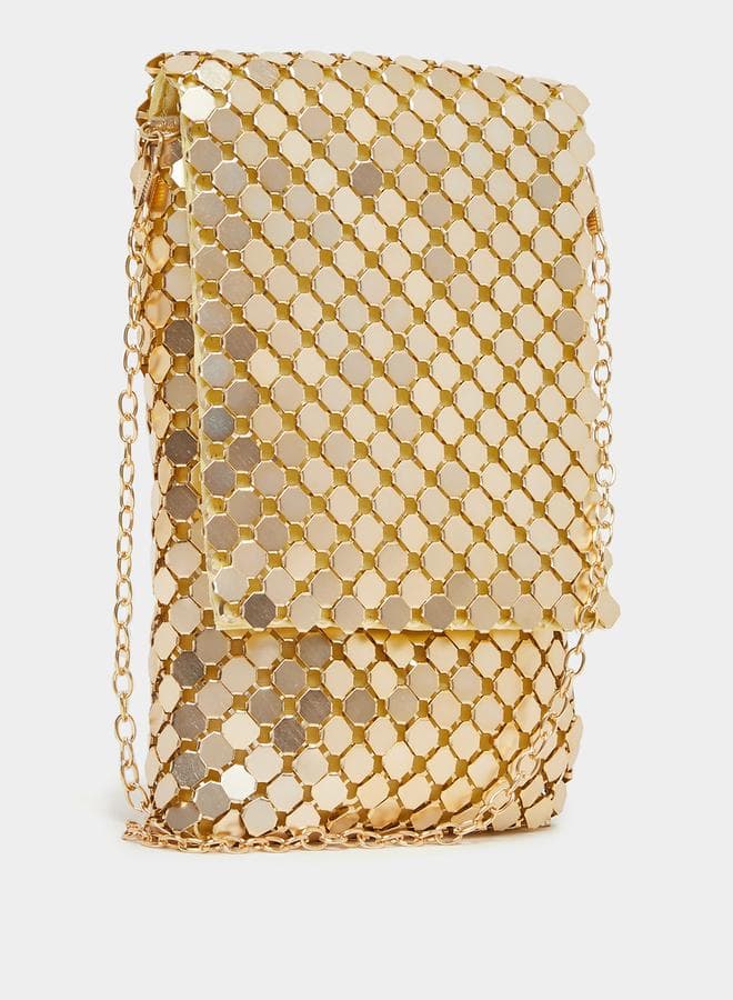 Embellished Mini Bag with Chain Strap - Image 1