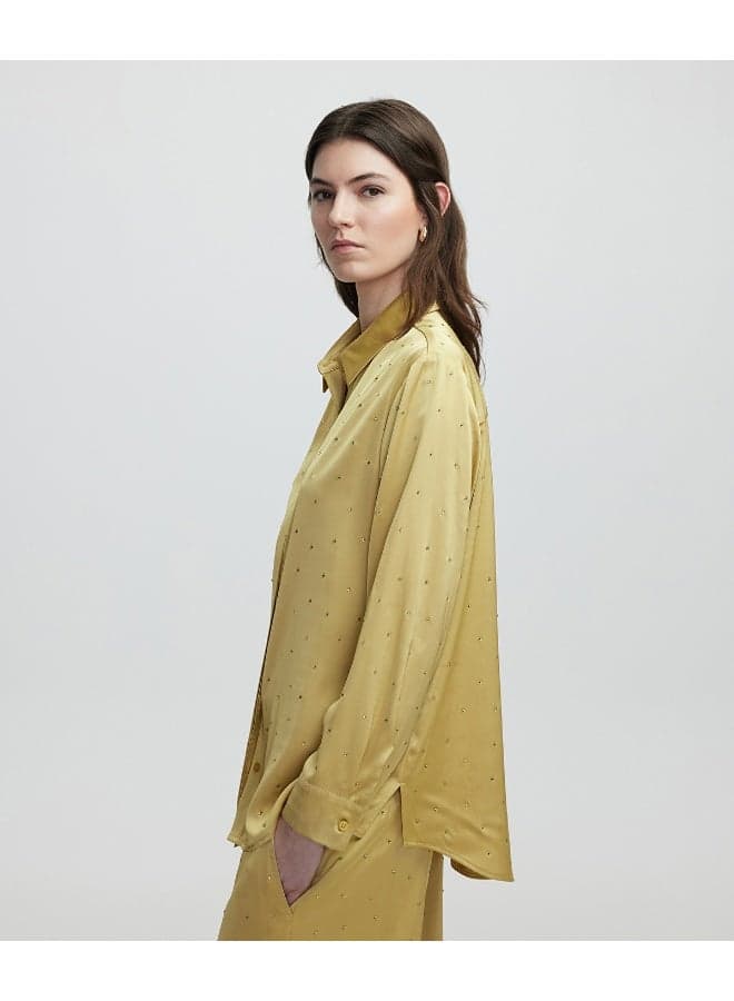 Regular Fit Rhinestone Shirt for Women - Image 1