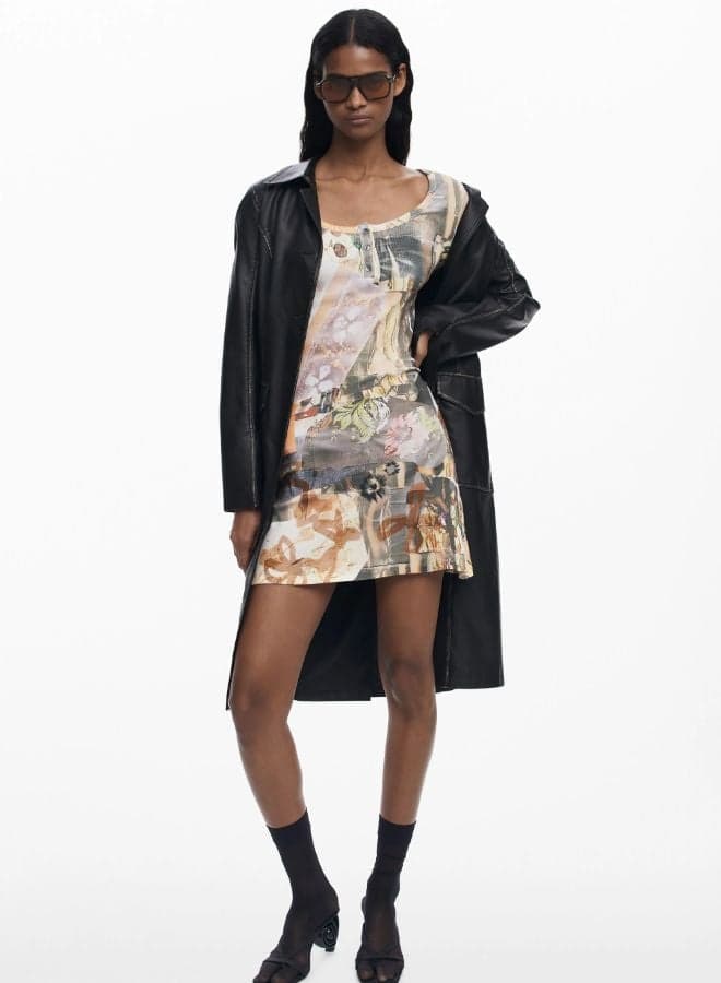 Cut-Out Space Mini Dress - Image 1