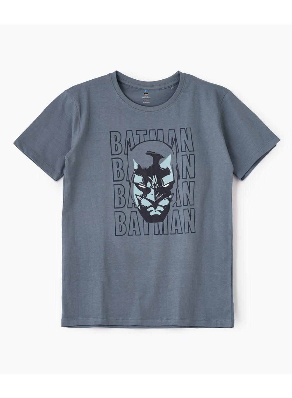 Batman Graphic Print Boys Round Neck Cotton T-Shirt - Image 1