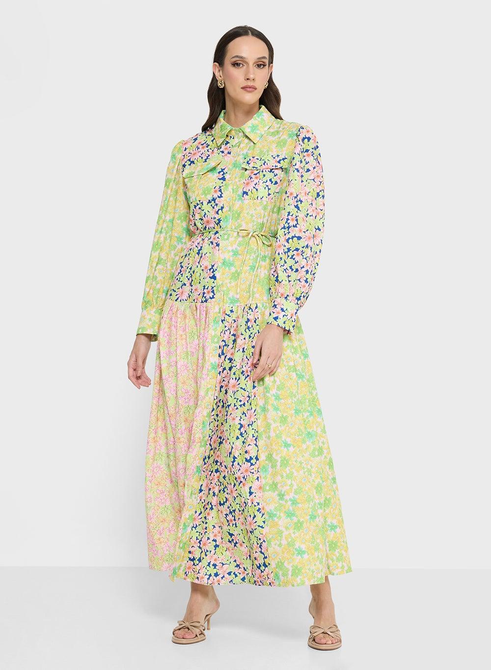 Ditsy Printed Maxi Dress - Image 1