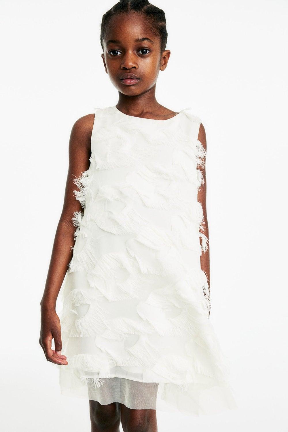 Girls A-Line Dress in Woven Fabric - Image 1