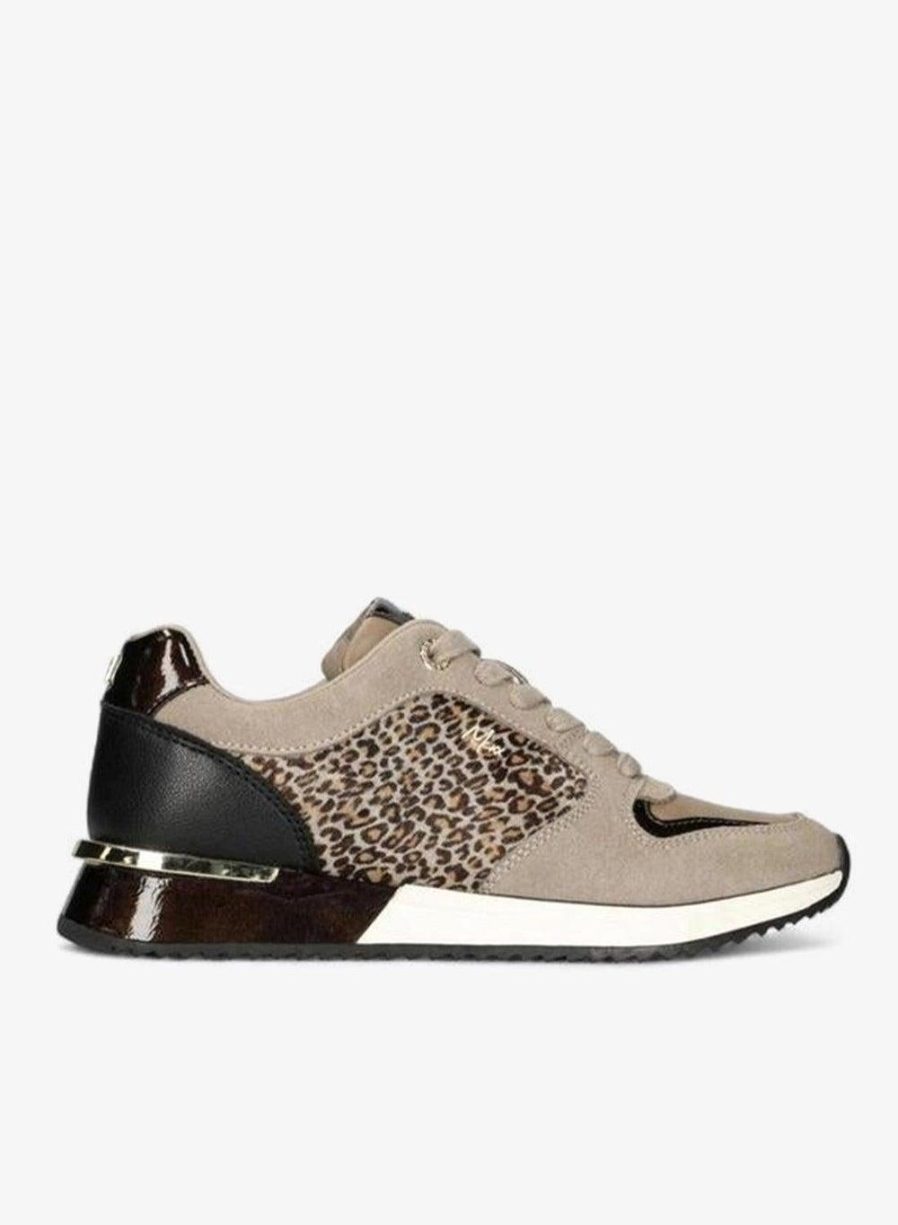 Animal Print Lace-Up Sneakers with Platform Sole - Image 1