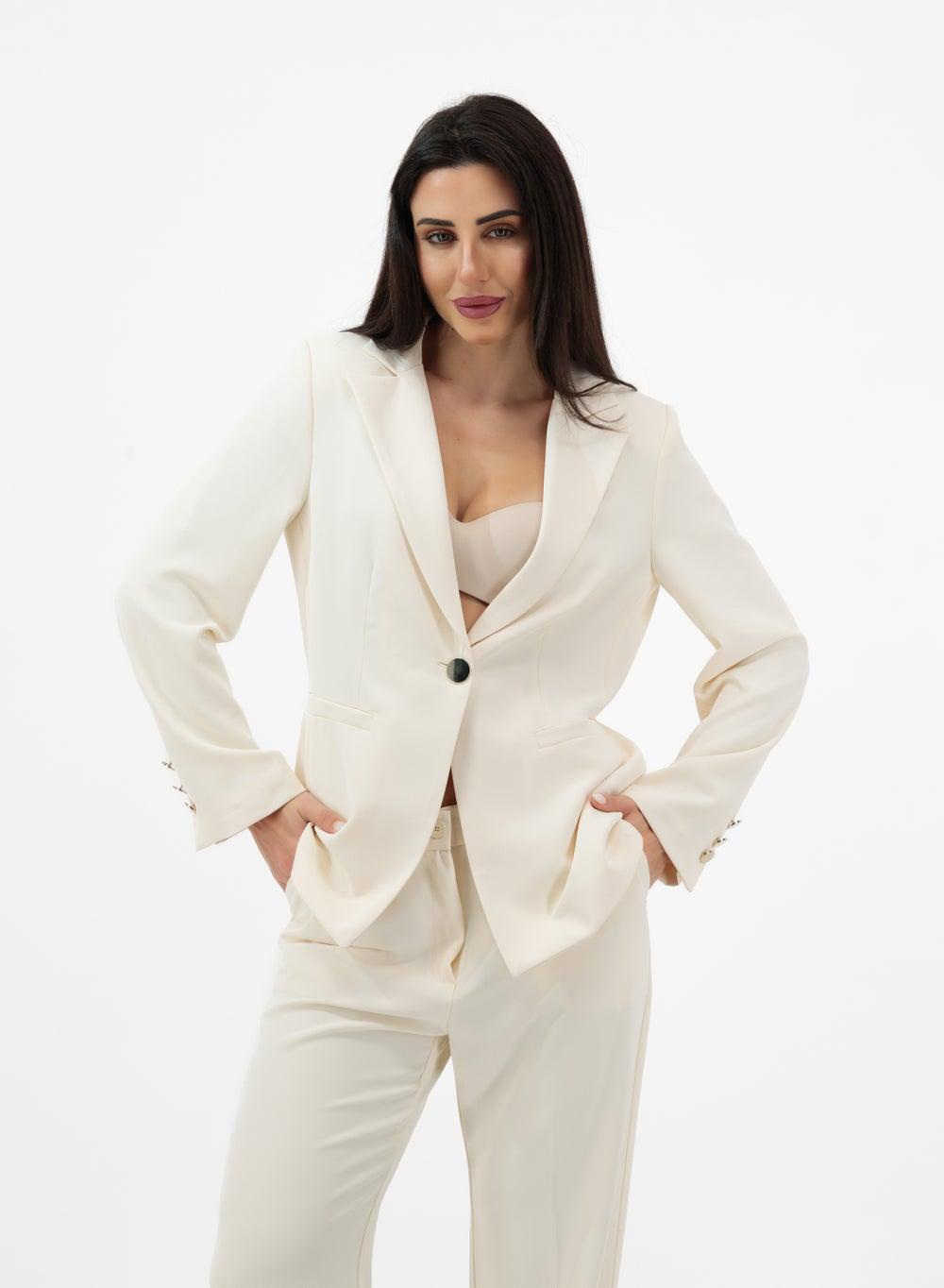 Elegant Beige Blazer for Women - Image 1