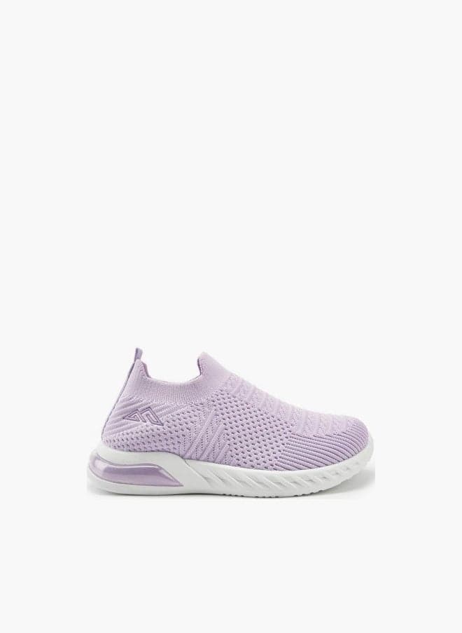 Textured Slip-On Girls' Sports Shoes With Pull Tab - Image 1