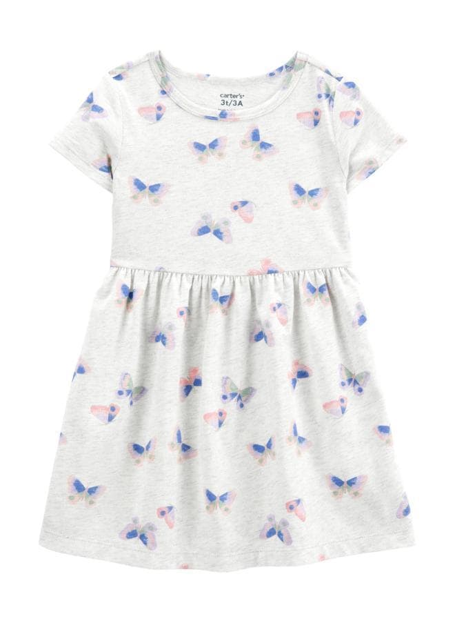 Toddler Butterfly Print Mini Dress - Image 1
