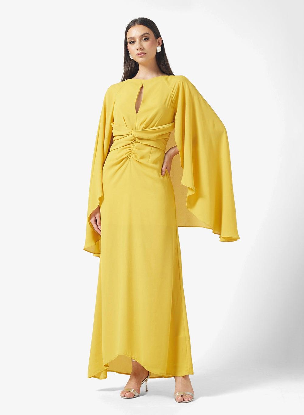 Ellison Cape Knot Maxi Dress - Image 1