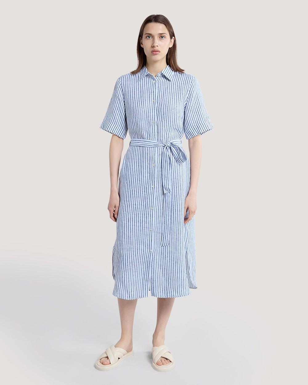 Gant Striped Linen Shirt Dress - Image 1