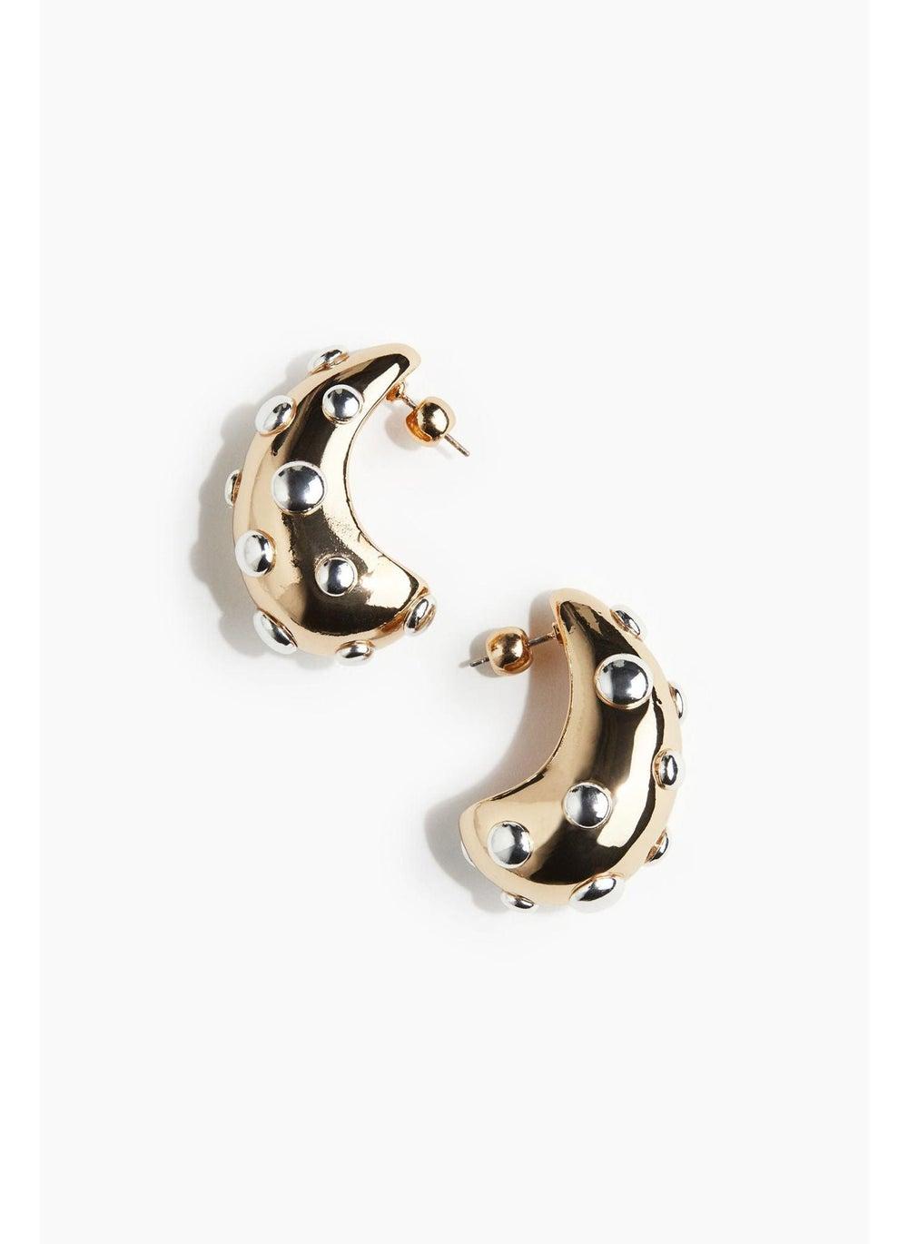 Studded Dome Stud Earrings - Image 1