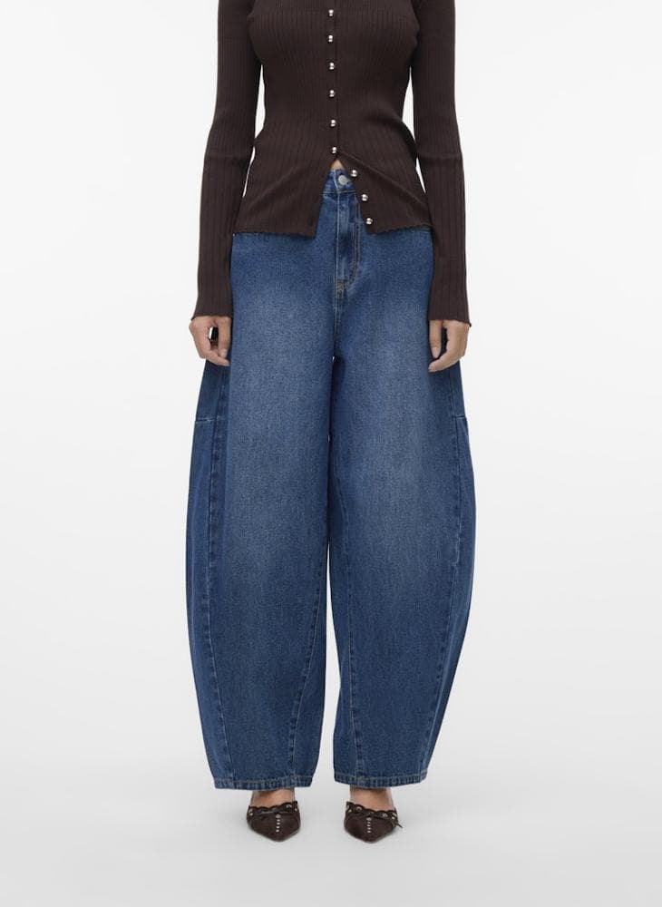 Vmkaitlin High Waist Baggy Barrel Fit Jeans - Image 1
