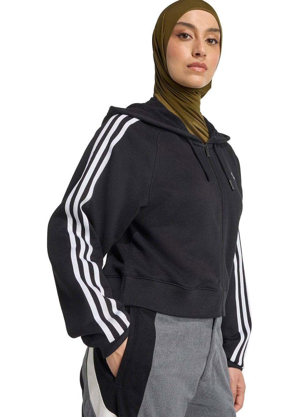 3-Stripe Adicolor Short Zip Hoodie - Image 1