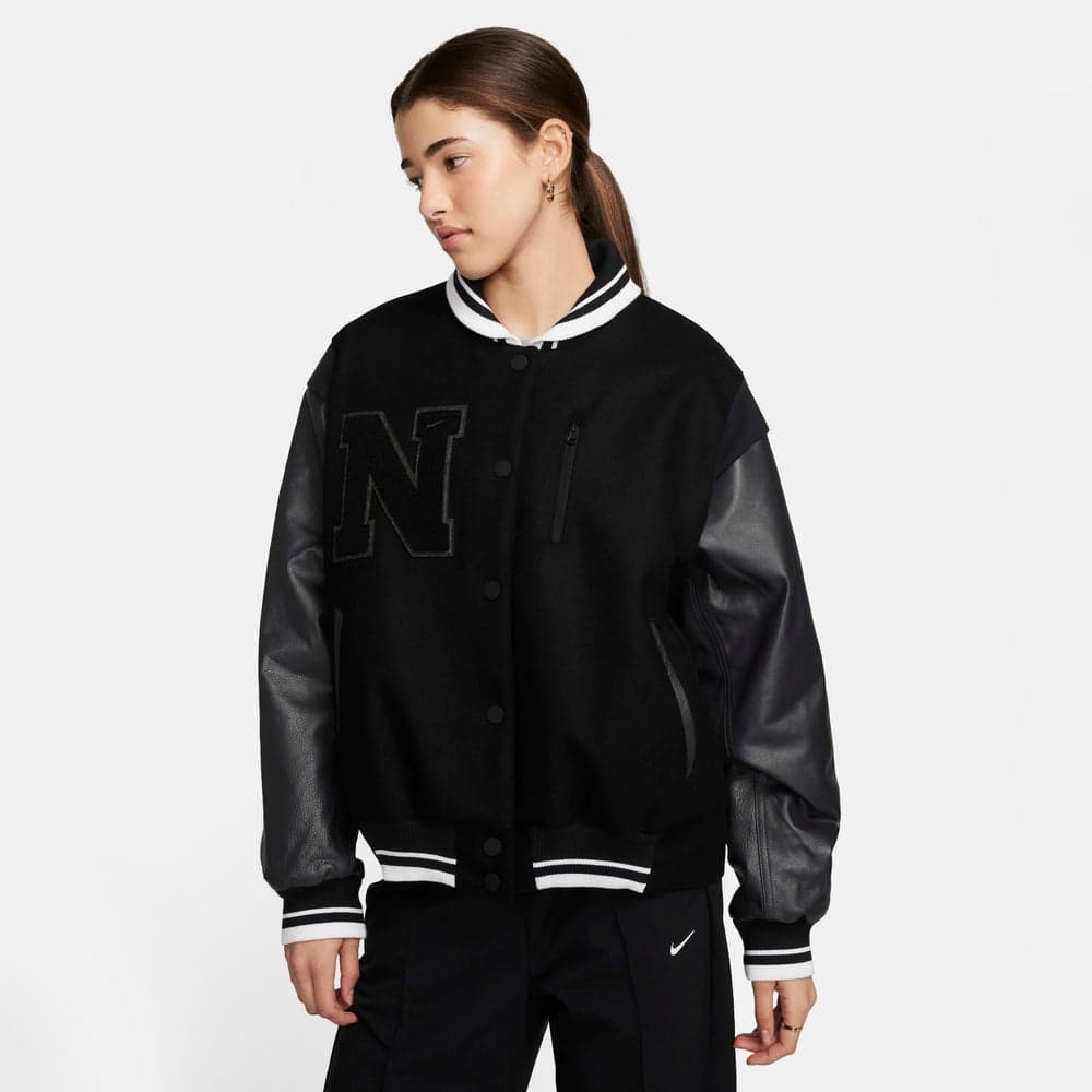Women's Oversized Wool Destroyer Varsity Jacket - Image 1