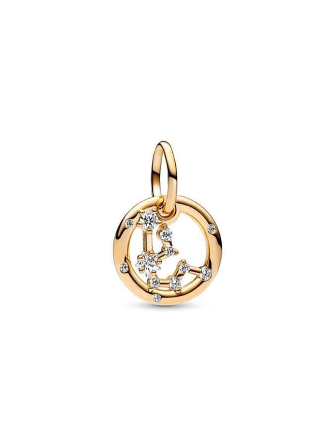 Aquarius Zodiac Dangle Charm in 14k Gold-Plated Finish - Image 1