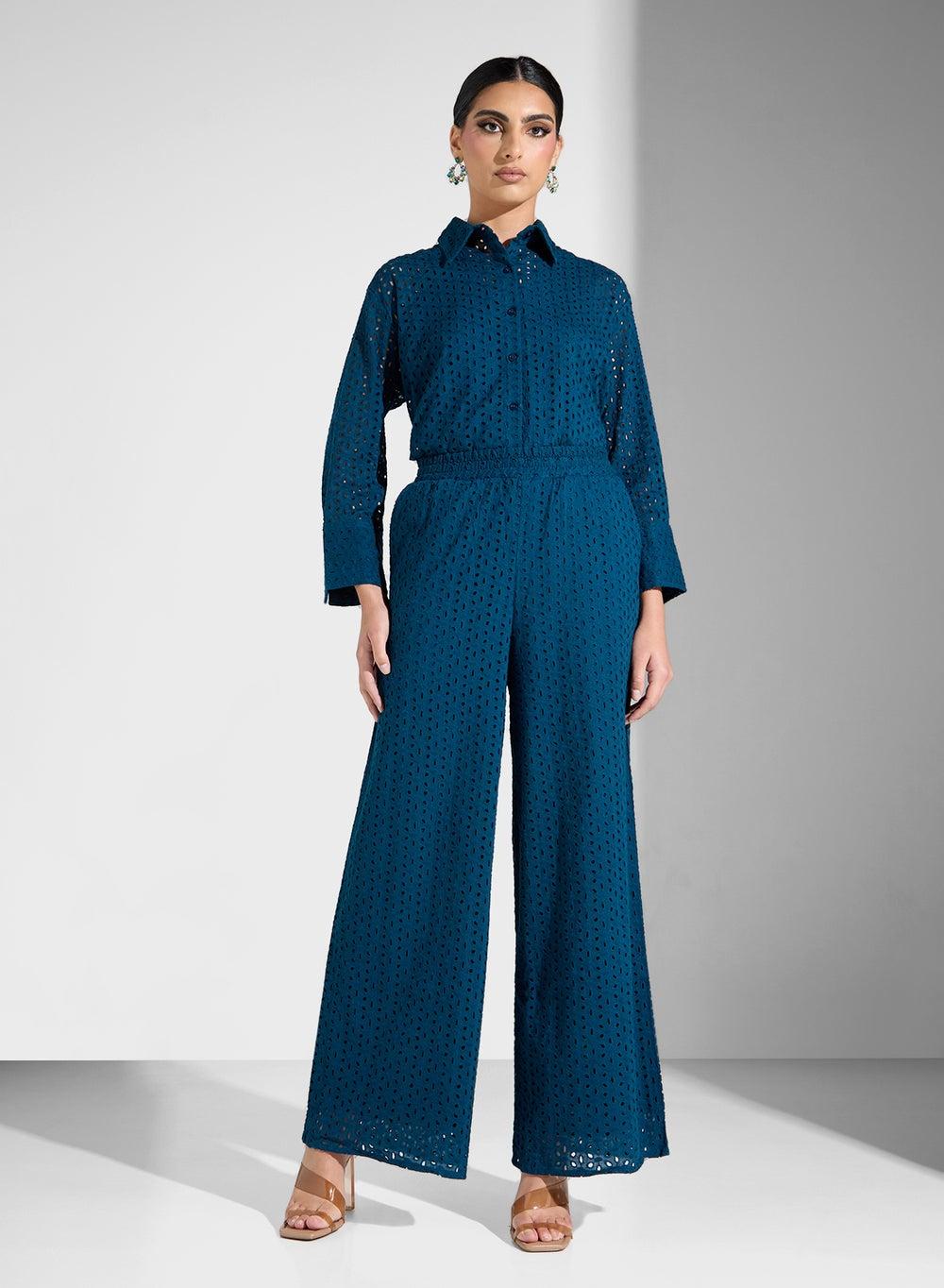 Woven Women Schiffli Modest Pants - Image 1