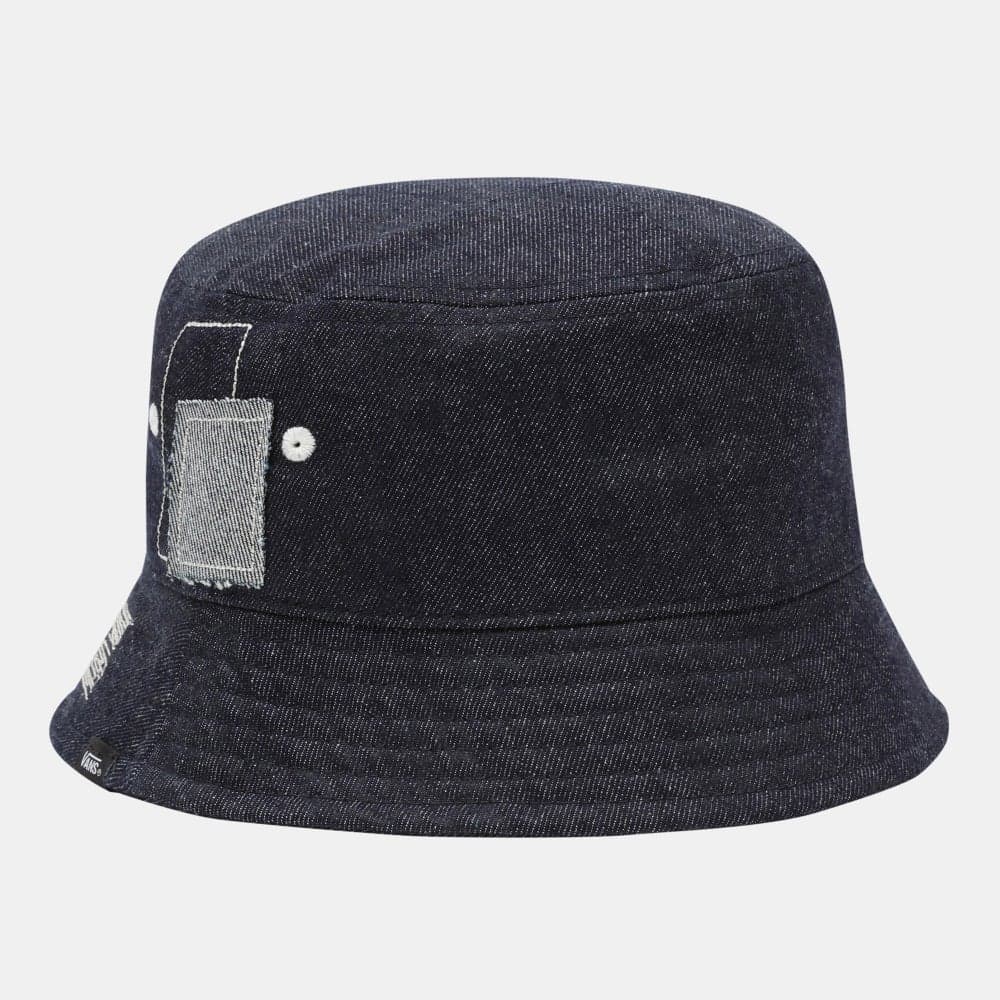 Women's Mended Check Denim Bucket Hat - Image 1