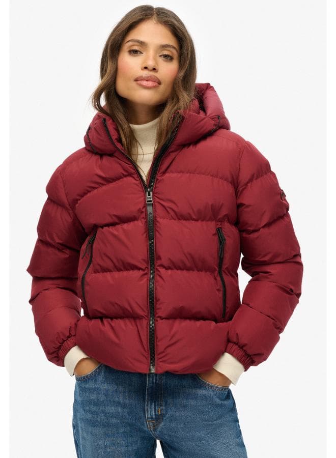 Hooded Sports Puffer Jacket - Image 1