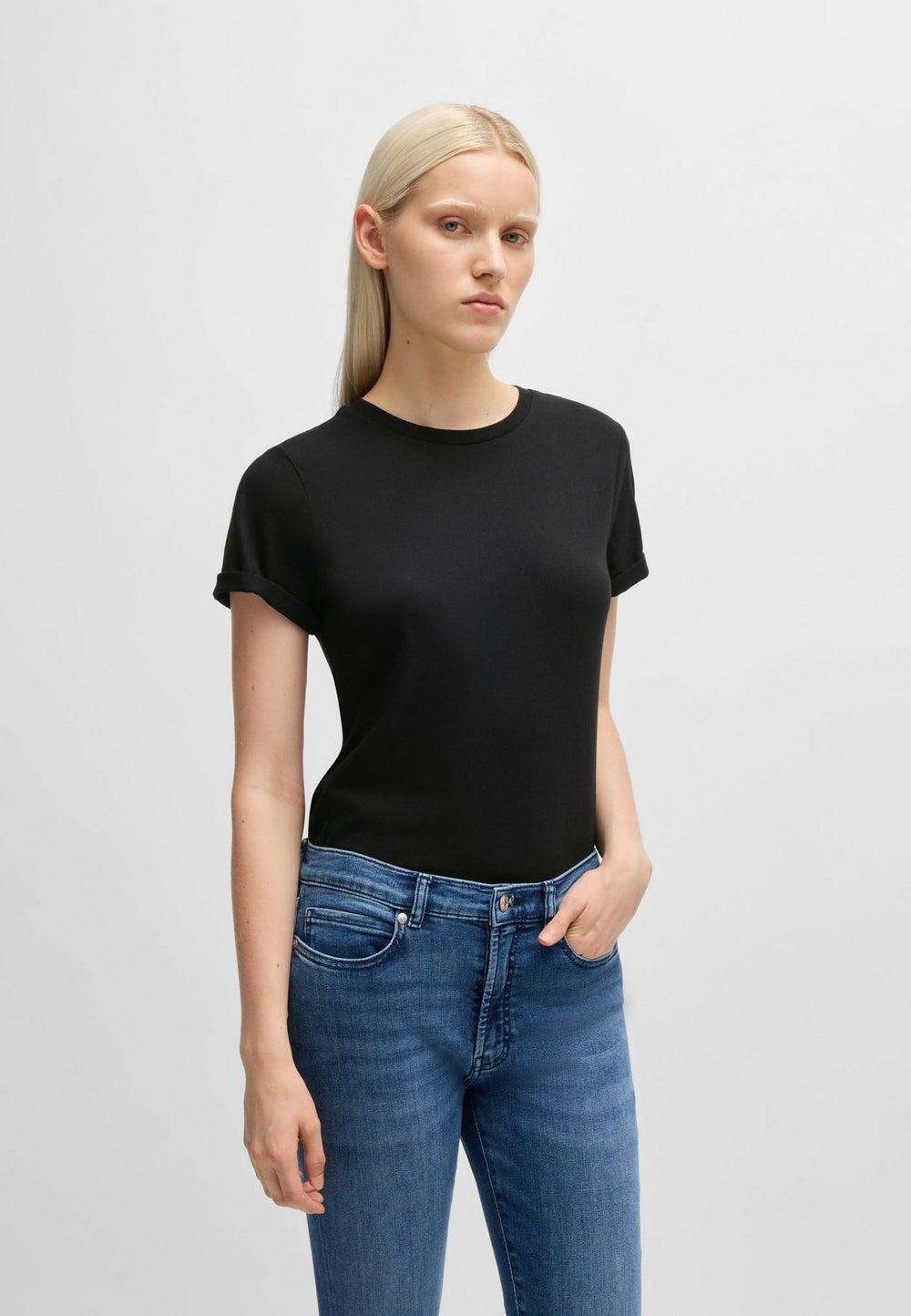 Cotton-Jersey Slim Fit T-Shirt with Rear Logo Detail - Image 1