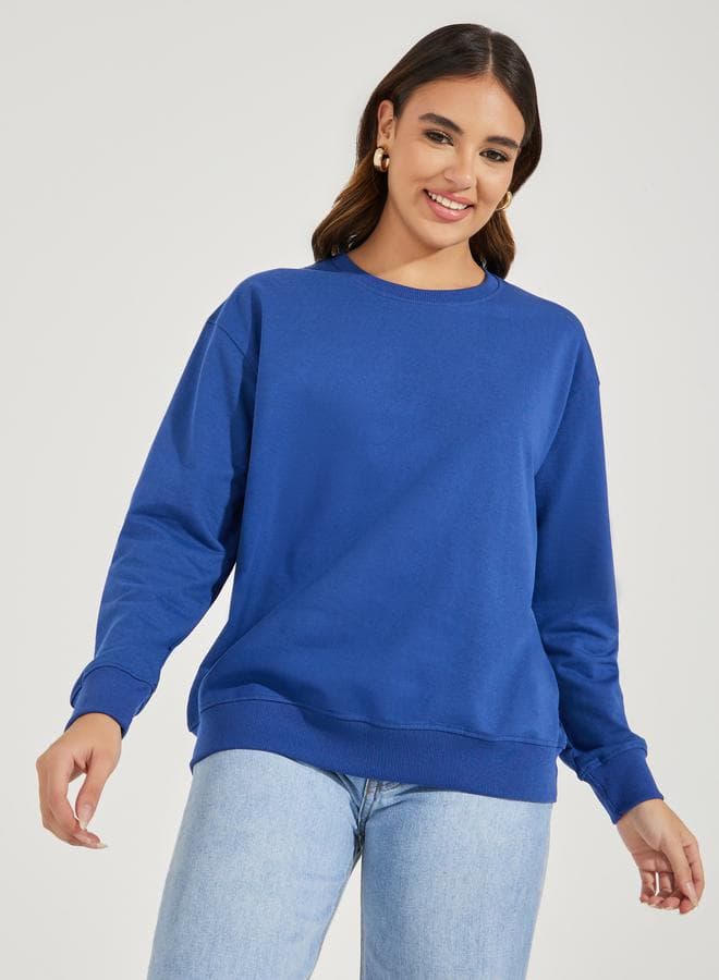 Solid Regular Fit Sweatshirt for Women - Image 1