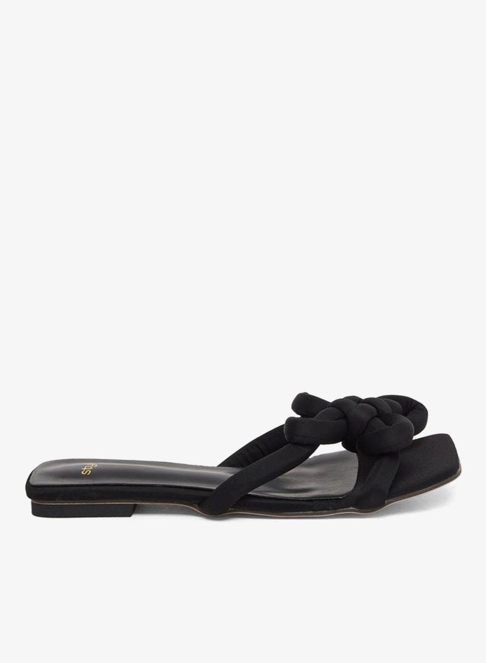 Styli Flower Knot Detail Flat Sandals - Image 1