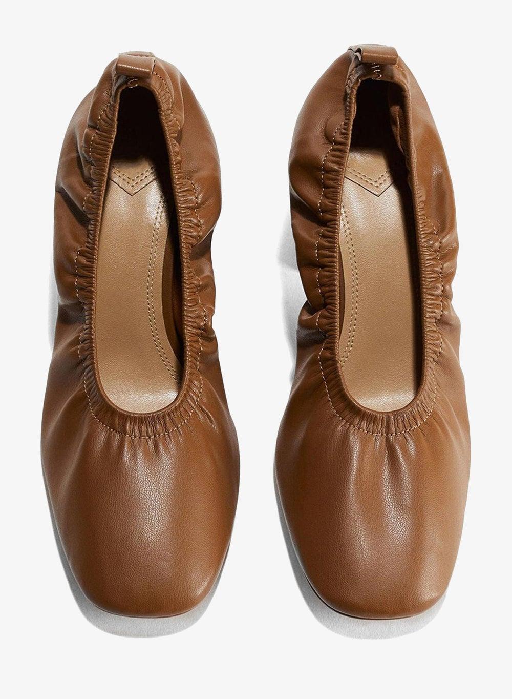Block-Heeled Court Shoes with Rounded Toe Detail - Image 1