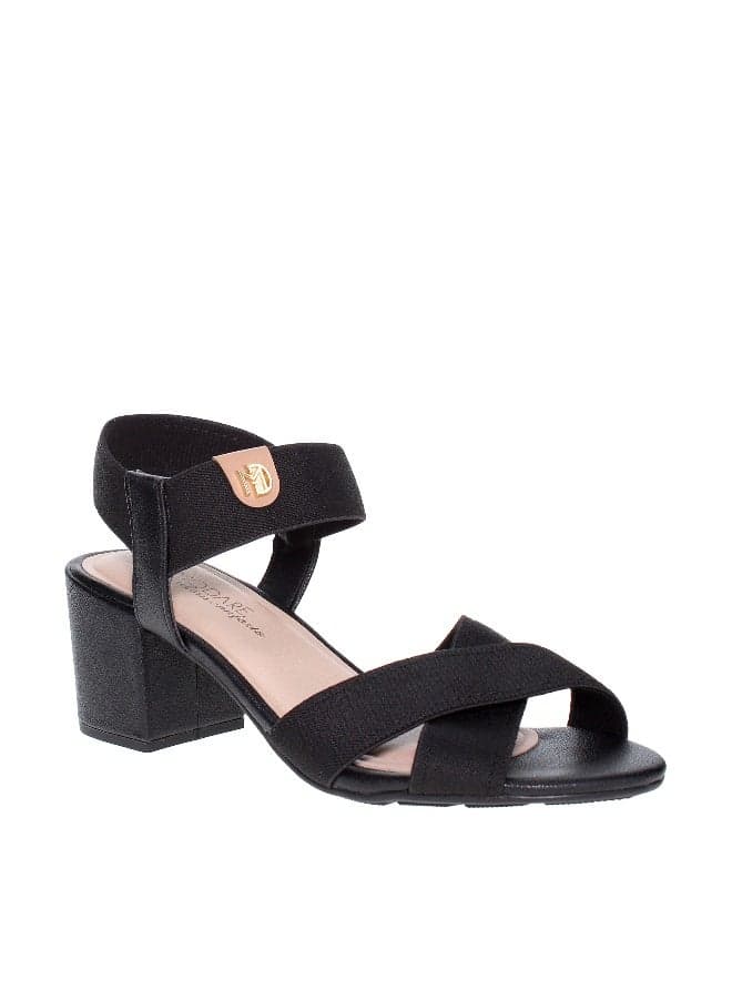 Women’s Mid Heel Sling Back Sandals with Ankle Strap - Image 1