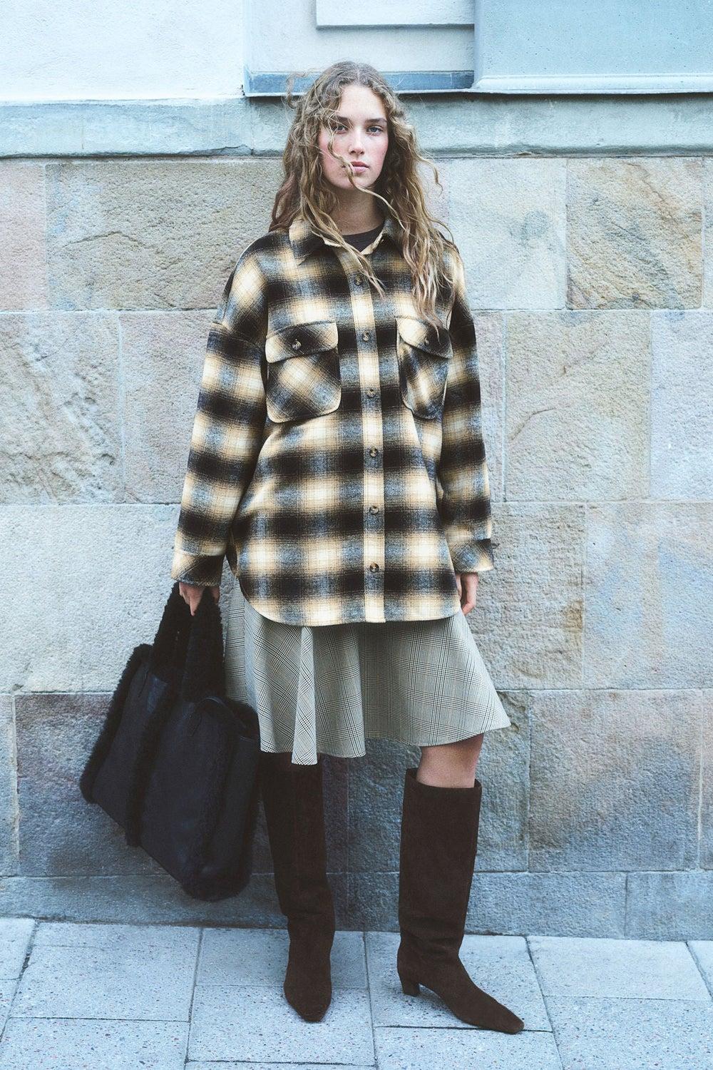 Oversized Twill Shirt with Brushed Finish - Image 1