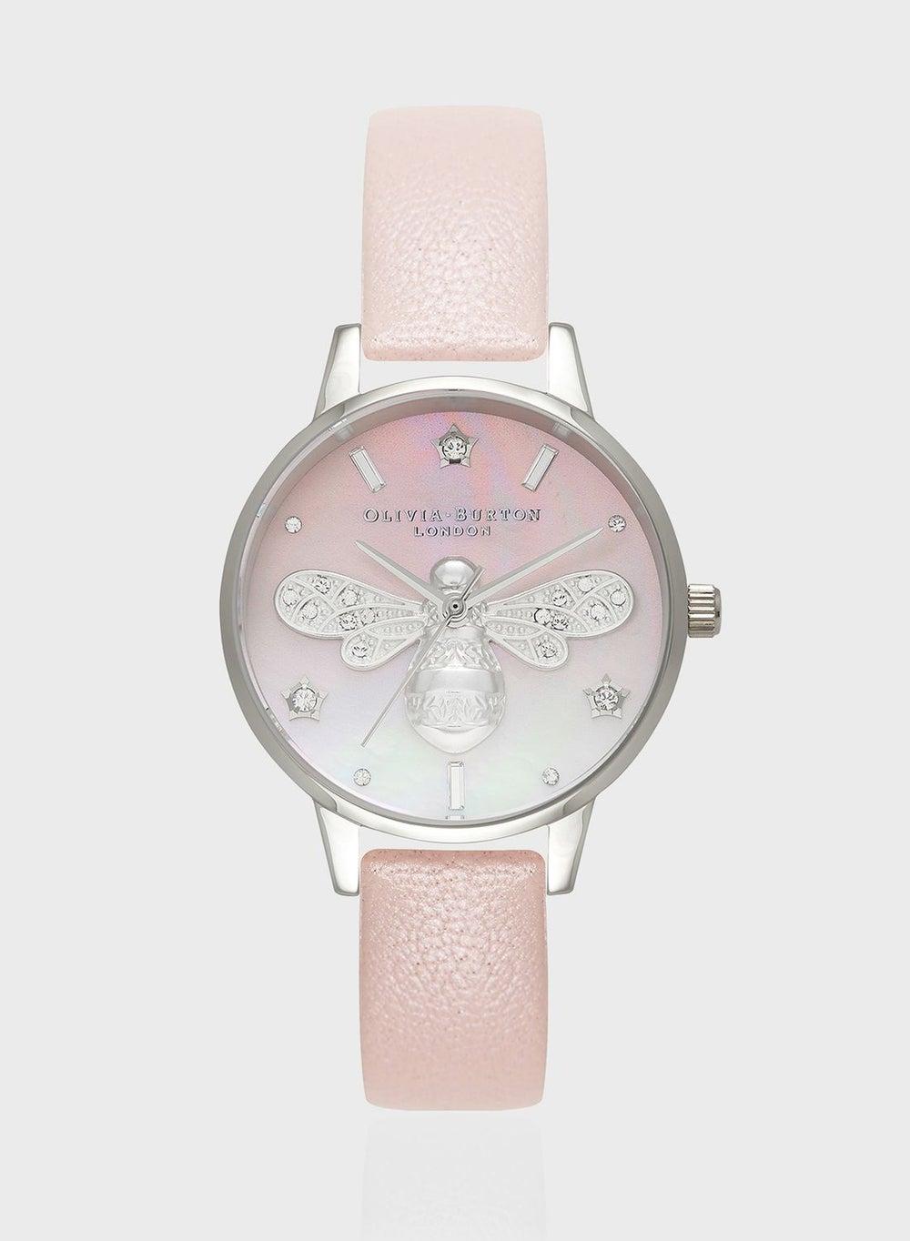 Sparkle Bee Quartz Watch OB16GB09 with Leather Strap - Image 1