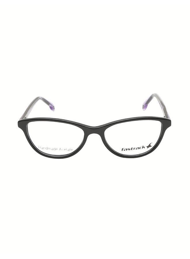 Crystal Purple and Black Cat-Eye Rimmed Eyeglasses - Image 1