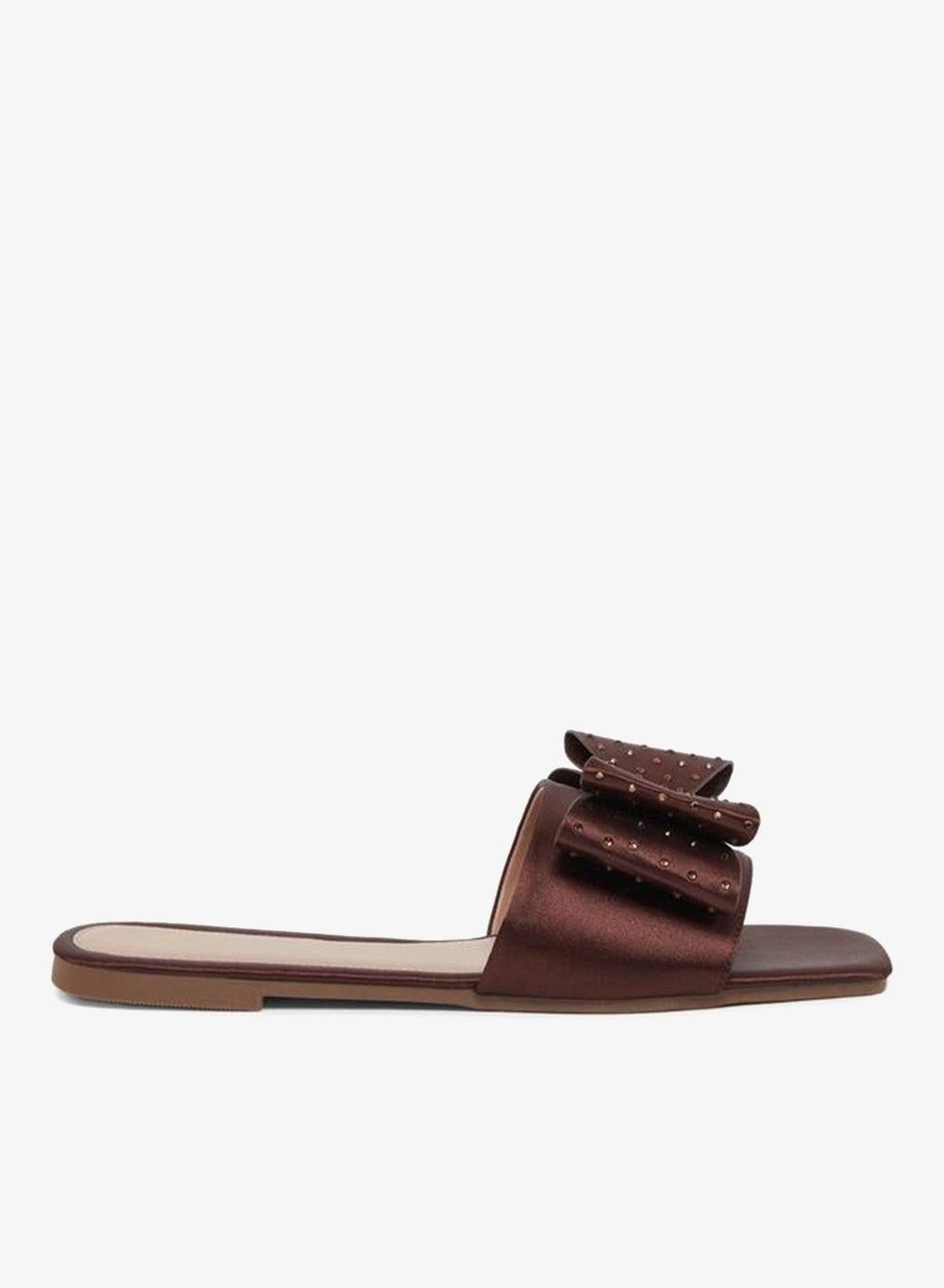 Bow Detail Flat Sandals for Women - Image 1