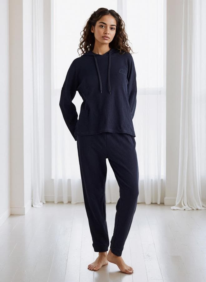 Waffle Textured Pyjama Set for Women - Image 1