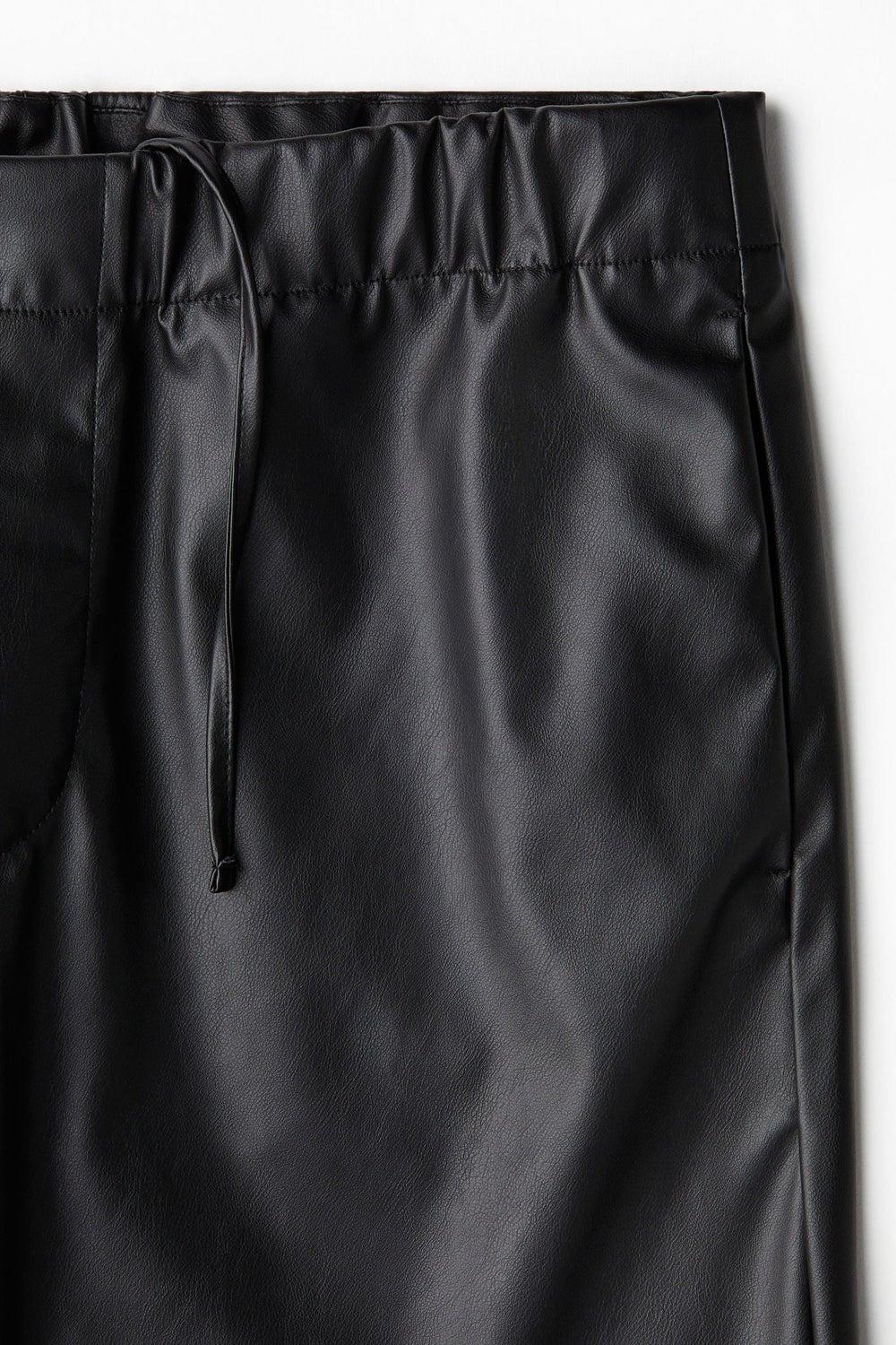 Relaxed Fit Coated Trousers with Knee Seams - Image 1