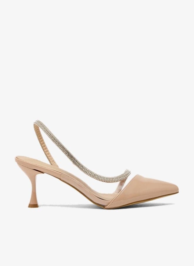Diamante Heeled Pump - Image 1