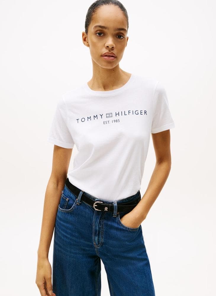 Regular Fit Corporate Logo Crew Neck T-Shirt - Image 1