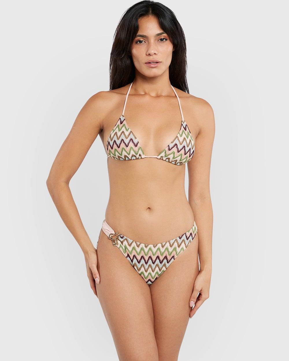 Isla & Evie Crochet Zigzag Bikini Bottom - Image 1