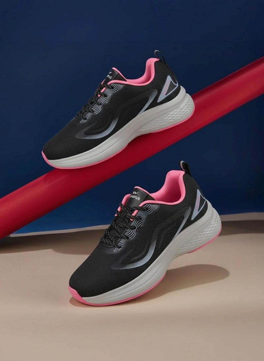 Women’s Pink Accent Low Top Sporty Sneakers - Image 1