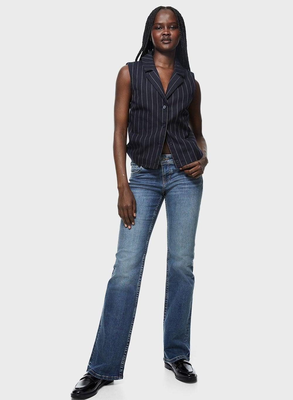 Flared High Waist Jeans for a Clean, Modern Fit - Image 1