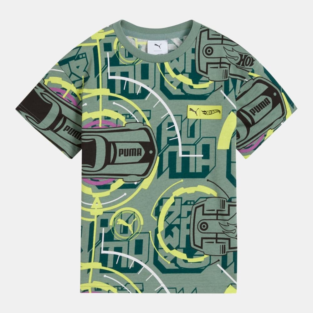 PUMA Kids' HOT WHEELS Printed Cotton T-Shirt - Image 1
